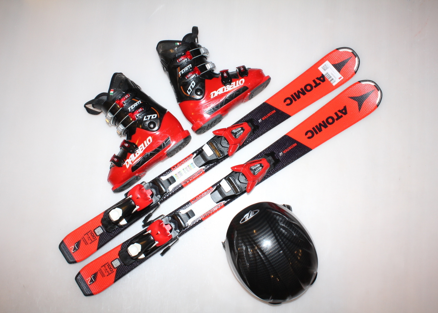 Dětské lyže ATOMIC REDSTER J2 100 cm + lyžáky  34EU + helma