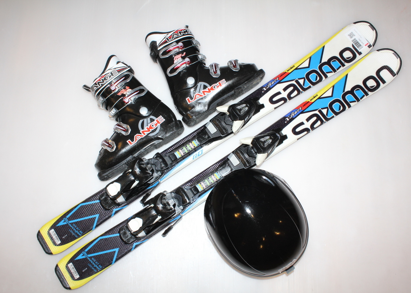 Dětské lyže SALOMON X RACE 110 cm + lyžáky  34EU + helma