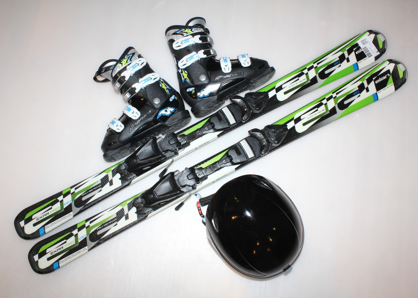 Dětské lyže ELAN EXAR PRO 120 cm + lyžáky  36EU + helma