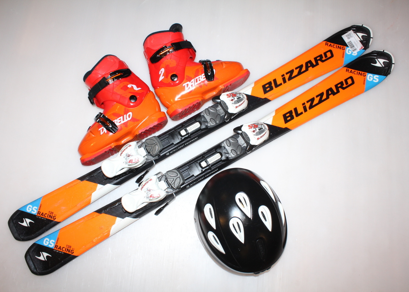 Dětské lyže BLIZZARD GS RACING 120 cm + lyžáky  36EU + helma