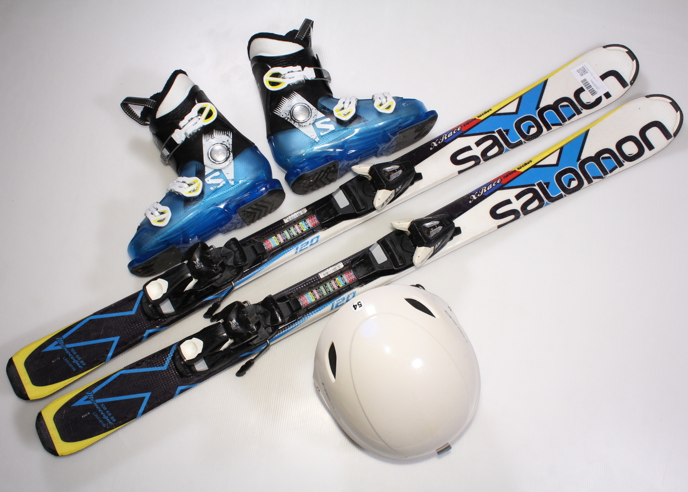 Dětské lyže SALOMON X RACE 120 cm + lyžáky  36.5EU + helma