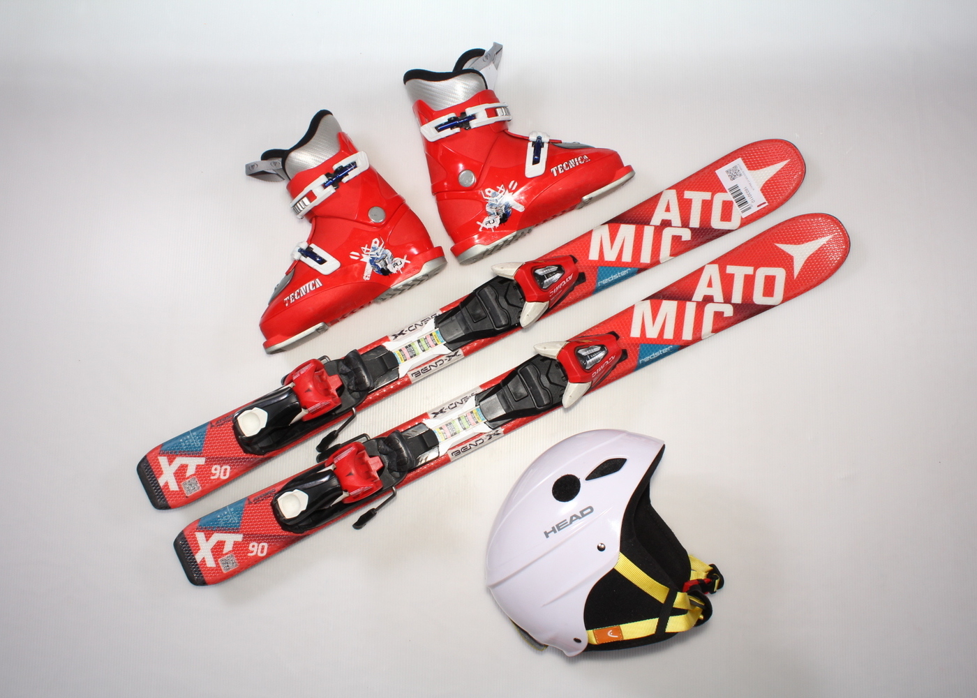 Dětské lyže ATOMIC REDSTER XT 90 cm + lyžáky  31EU + helma