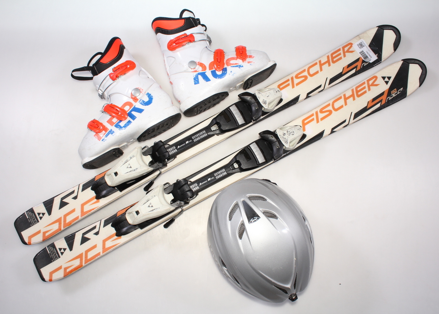 Dětské lyže FISCHER RC4 RACE 110 cm + lyžáky  36EU + helma
