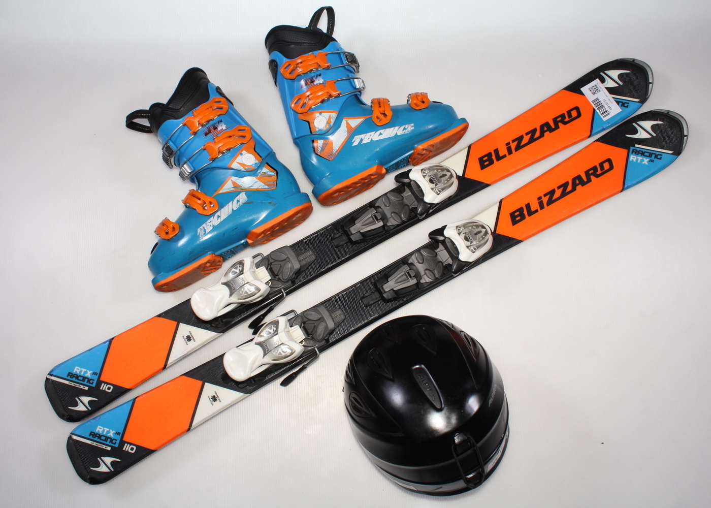Dětské lyže BLIZZARD RTX RACING 110 cm + lyžáky  35EU + helma