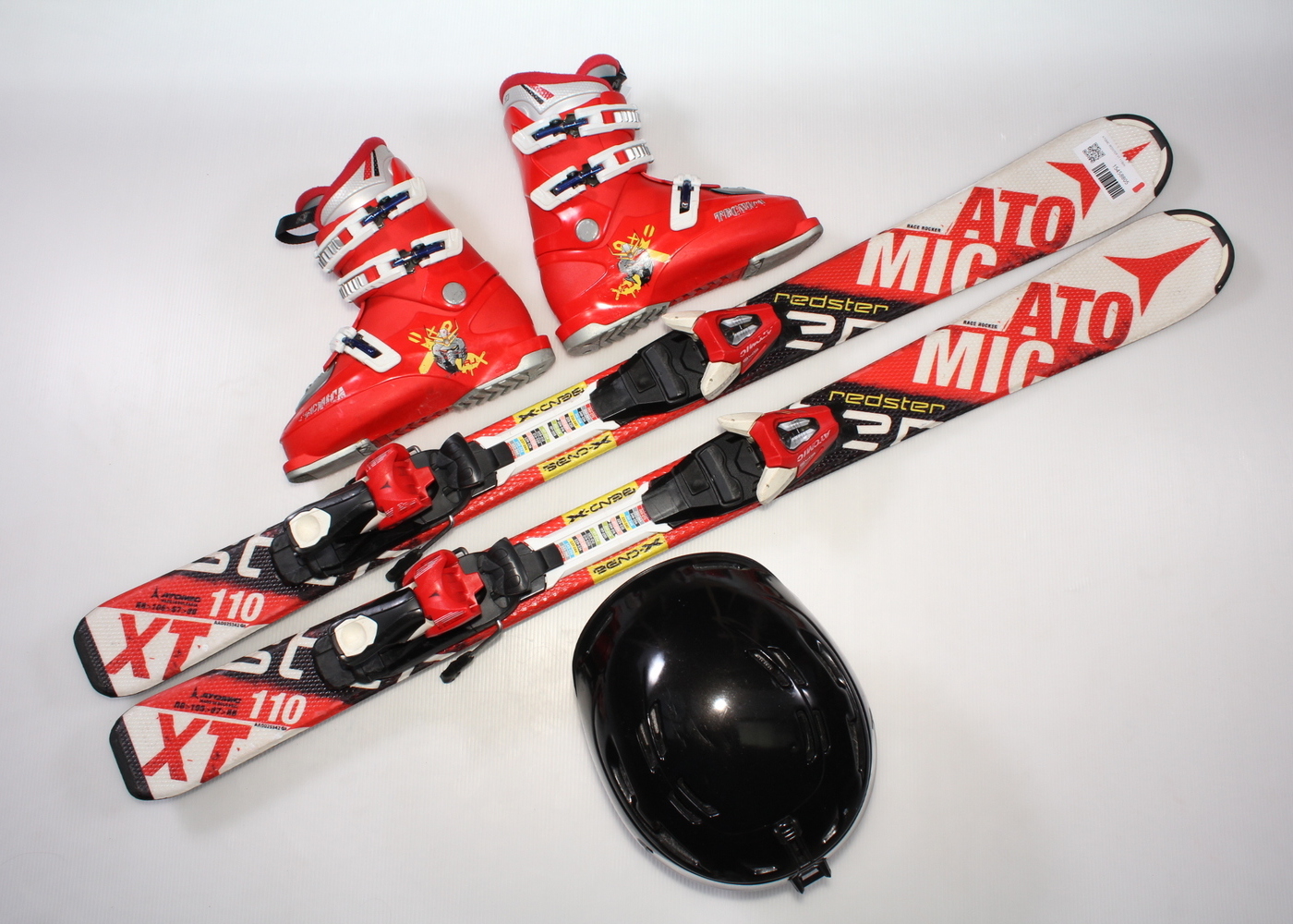 Dětské lyže ATOMIC REDSTER XT 110 cm + lyžáky  33EU + helma