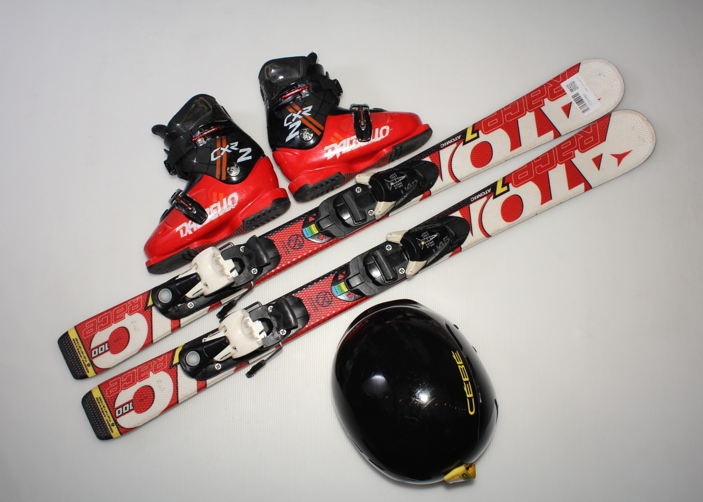 Dětské lyže ATOMIC RACE 7 100 cm + lyžáky  31EU + helma