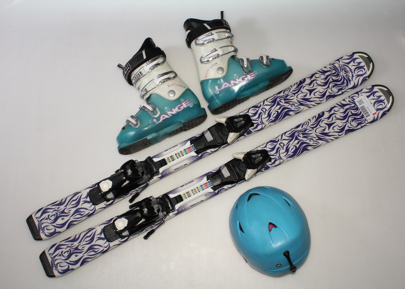 Dětské lyže ATOMIC ANIMAL FUN 110 cm + lyžáky  35EU + helma